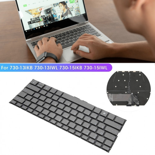 Pour Lenovo Yoga 730-13IKB / 730-13IWL US Version clavier d'ordinateur portable rétro-éclairé SH7401691-06