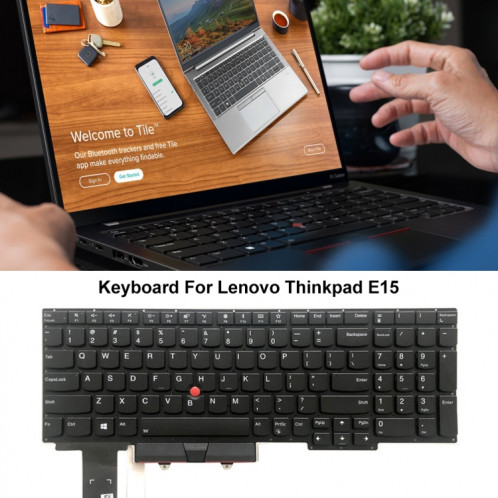 Pour le clavier d'ordinateur portable rétro-éclairé Lenovo Thinkpad E15 US Version SH74041473-06