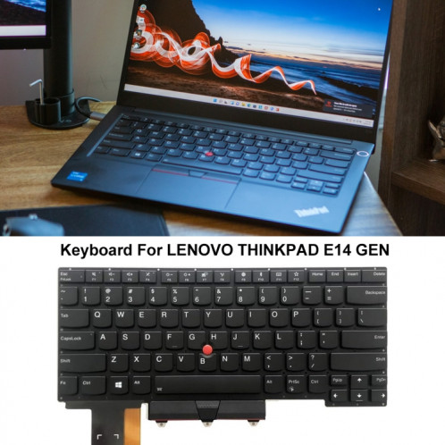 Pour Lenovo Thinkpad E14 GEN 1 2 US Version clavier d'ordinateur portable rétro-éclairé SH74051309-06
