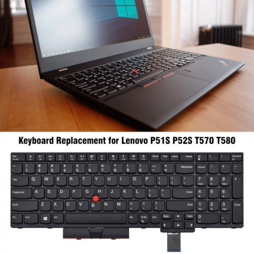Pour Lenovo P51S P52S T570 T580 US Version clavier d'ordinateur portable rétro-éclairé SH74061335-06