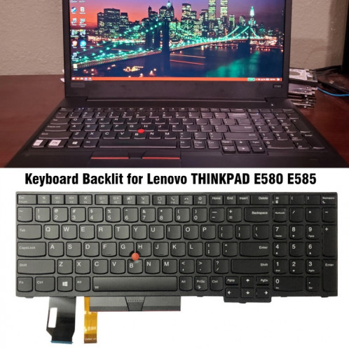 Pour Lenovo Thinkpad E580 E585 L580 E590 US Version clavier d'ordinateur portable rétro-éclairé SH74101702-07