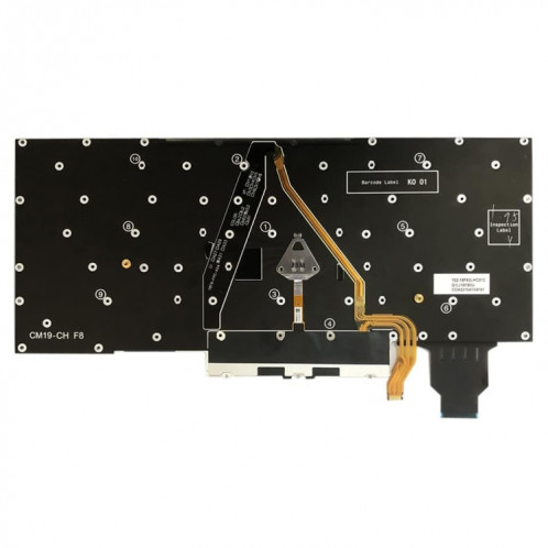 Pour Lenovo ThinkPad 2019 2020 X1 Carbon US Version Clavier d'ordinateur portable rétro-éclairé SH74121295-06