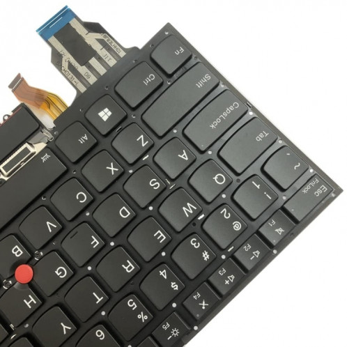 Pour Lenovo ThinkPad 2019 2020 X1 Carbon US Version Clavier d'ordinateur portable rétro-éclairé SH74121295-06