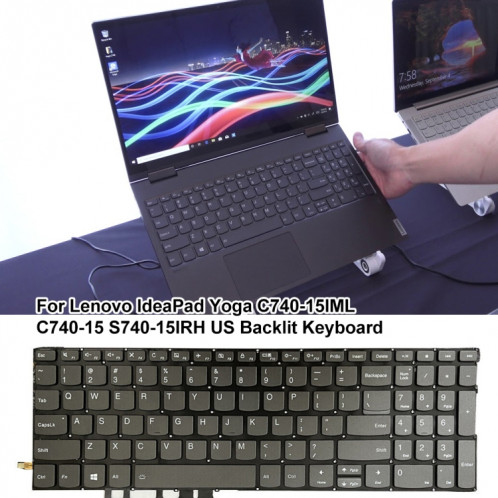 Pour Lenovo Yoga C740-15IML / C740-15 US Version clavier d'ordinateur portable rétro-éclairé SH74141395-06