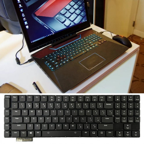 Pour Lenovo IdeaPad Y900-17ISK / 80Q1 US Version clavier d'ordinateur portable rétro-éclairé SH74151208-06