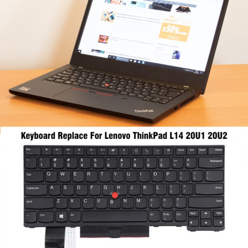 Pour Lenovo ThinkPad L14 20U1 20U2 clavier d'ordinateur portable rétro-éclairé SH7601163-06