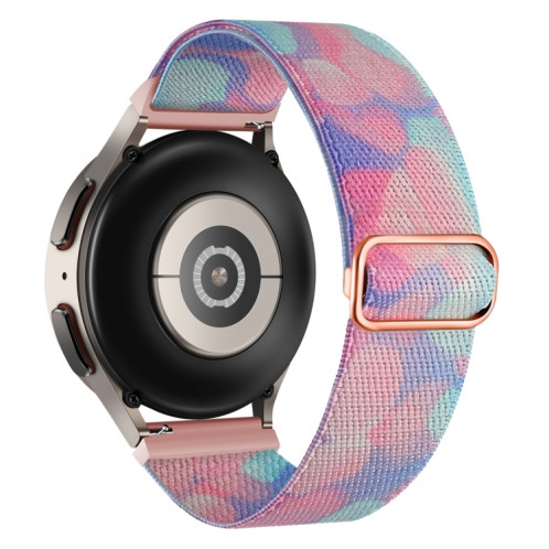 Pour Coros Pace 2 / Coros Apex 42mm 20mm Bracelet de montre à boucle tissée en nylon coloré peint (fluide d'eau) SH101H1976-07