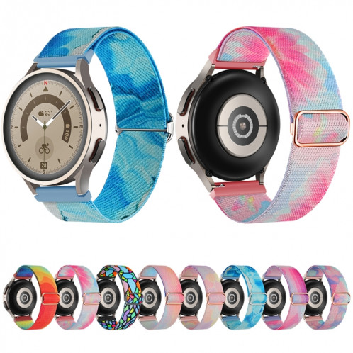 Pour Coros Pace 2 / Coros Apex 42mm 20mm Bracelet de montre à boucle tissée en nylon coloré peint (fluide d'eau) SH101H1976-07
