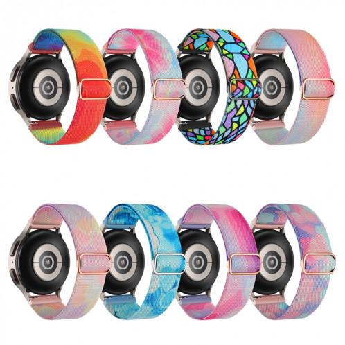 Pour Coros Pace 2 / Coros Apex 42mm 20mm Bracelet de montre à boucle tissée en nylon coloré peint (liquide coloré) SH101G650-07