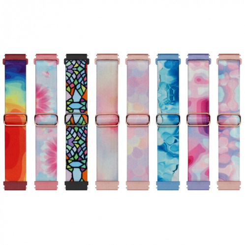 Pour Coros Pace 2 / Coros Apex 42mm 20mm Bracelet de montre à boucle tissée en nylon coloré peint (liquide coloré) SH101G650-07