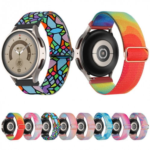 Pour Coros Apex Pro / Apex 46mm 22mm Bracelet de montre à boucle tissée en nylon coloré peint (bleu violet) SH301F1048-07