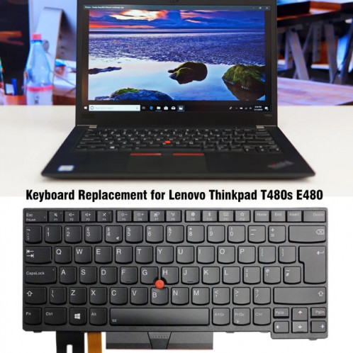 Pour Lenovo Thinkpad T480s E480 L480 UK Version clavier d'ordinateur portable rétro-éclairé SH8201808-06