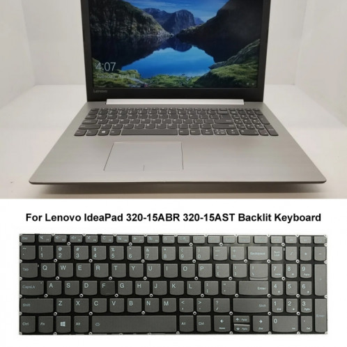 Pour Lenovo Ideapad 320-15ABR 320-15AST US Version clavier d'ordinateur portable rétro-éclairé avec clé de commutation SH8801633-06