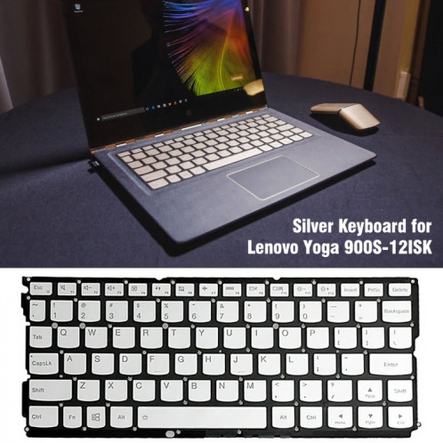 Pour clavier d'ordinateur portable Lenovo Yoga 900S-12ISK US Version (argent) SH601A12-07