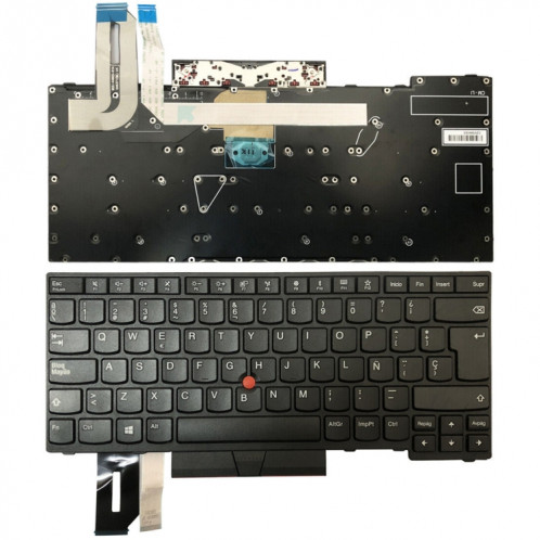 Pour Lenovo ThinkPad E480 / E495 / L480 Version Espagnole Clavier D'ordinateur Portable Rétro-Éclairé SH55011698-07