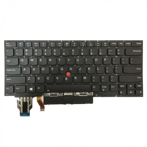 Pour Lenovo ThinkPad X1 Yoga 4th Gen 20QF US Version clavier d'ordinateur portable rétro-éclairé avec bouton Touchpad (gris foncé) SH901A942-05