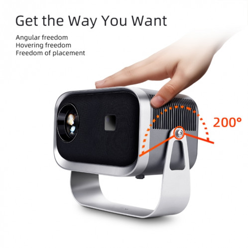 AUN A003 1280x720P 150 Lumens Version Même Écran Portable Home Cinéma LED HD Projecteur Numérique, Prise UE (Gris) SA504A297-010