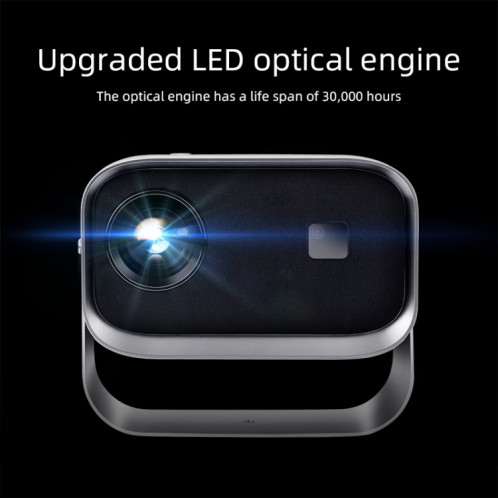 AUN A003 1280x720P 150 Lumens Version Même Écran Portable Home Cinéma LED HD Projecteur Numérique, Prise UK (Gris) SA502A151-010