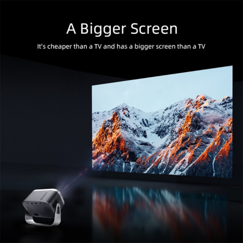 AUN A003 1280x720P 150 Lumens Version Même Écran Portable Home Cinéma LED HD Projecteur Numérique, Prise UK (Gris) SA502A151-010