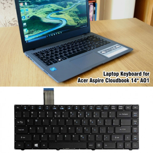 Pour clavier d'ordinateur portable Acer Aspire Cloudbook 14 A01 US Version SH14021309-04