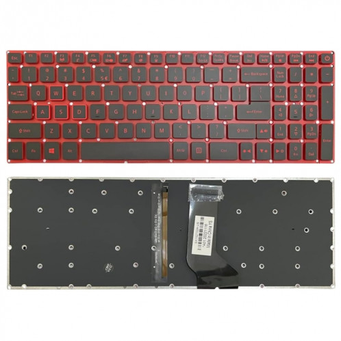 Pour Acer Nitro 5 AN515-41 US Version clavier d'ordinateur portable rétroéclairé rouge SH16011071-05
