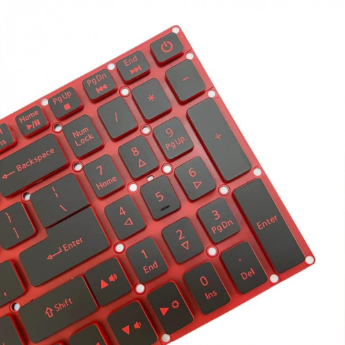 Pour Acer Nitro 5 AN515-41 US Version clavier d'ordinateur portable rétroéclairé rouge SH16011071-05