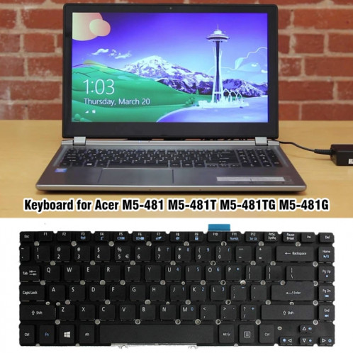 Pour clavier d'ordinateur portable Acer M5-481 / M5-481T SH17021102-06