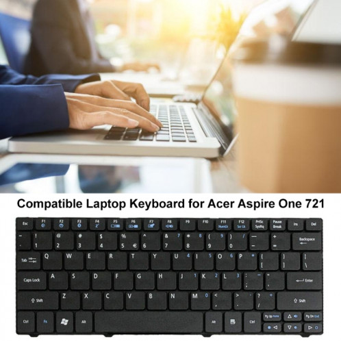 Pour clavier d'ordinateur portable Acer Aspire One 721/AO721 SH1703802-04
