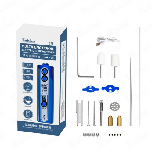 Kaisi 316-B Dissolvant de colle électrique à réglage intégré avec lumière LED SK153126-06