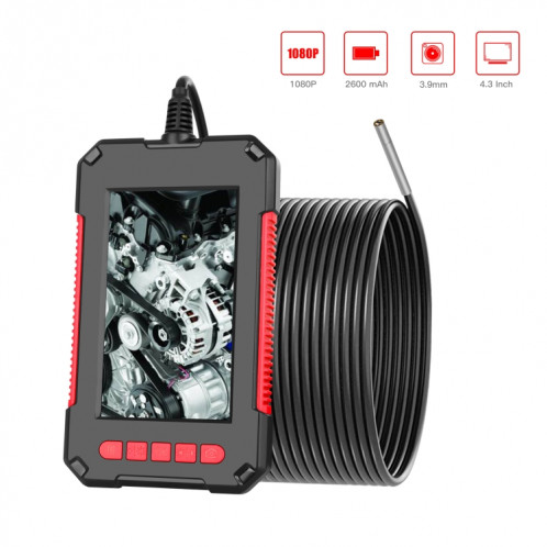 P40 3,9 mm Rouge HD Endoscope intégré portatif à écran vertical étanche, longueur : 5 m (câble) SH602A773-013