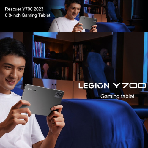 Lenovo LEGION Y700 2023 Tablette de jeu WiFi 8,8 pouces, 16 Go + 512 Go, Android 13, Qualcomm Snapdragon 8+ Gen1 Octa Core (bleu glacier) SL702B679-016