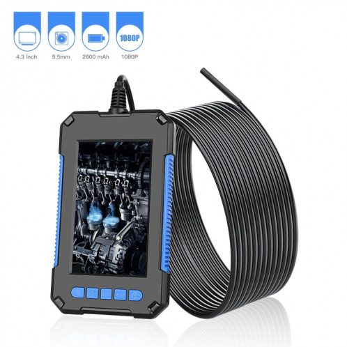 P40 5,5 mm HD bleu étanche portable intégré à écran vertical endoscope industriel, longueur : 5 m (câblé) SH702A874-013