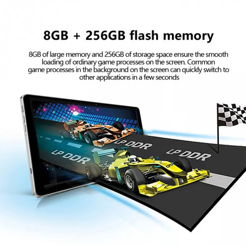 Tablette PC BDF P40 4G LTE 10,1 pouces, 8 Go + 256 Go, Android 12 MTK6762 Octa Core, prise en charge double SIM, (bleu) SB701B604-010