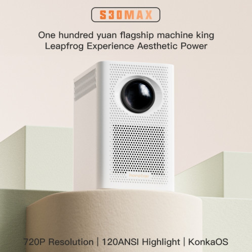 Projecteur mobile WiFi portable S30 Max Android 10 OS HD, type de prise : (noir) SH602A877-013