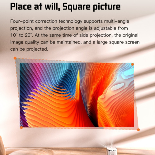 Projecteur mobile WiFi portable S30 Max Android 10 OS HD, type de prise : (noir) SH602A877-013