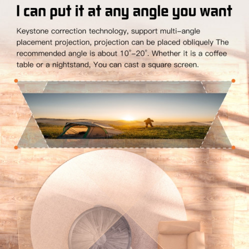 Projecteur mobile WiFi portable S30 Max Android 10 OS HD, type de prise : (noir) SH602A877-013