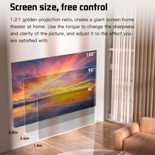 Projecteur mobile WiFi portable S30 Max Android 10 OS HD, type de prise : prise britannique (noir) SH603A1456-013