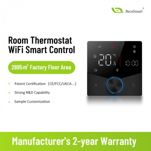 BHT-009GALW Chauffage à eau WiFi Smart Home LED Thermostat (Noir) SH401A1779-013