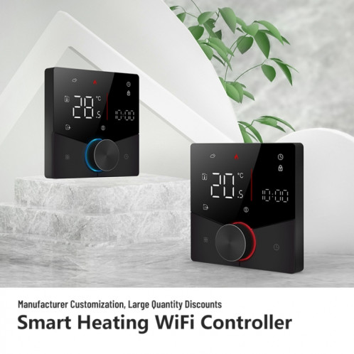 BHT-009GCLW Chaudière Chauffage WiFi Smart Home LED Thermostat (Noir) SH403A1344-013