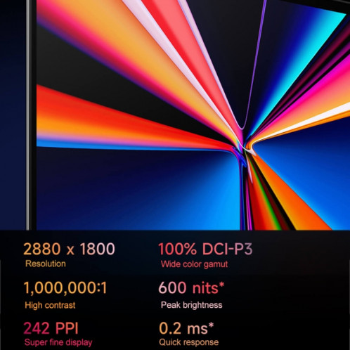 Ordinateur portable Xiaomi Book Pro 14 2022, 16 Go + 512 Go, écran tactile 14 pouces Windows 11 Home Version chinoise, Intel 12e génération Core i5-1240P Integrated Graphics (Gris) SX501A1456-021
