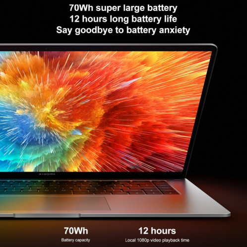 Ordinateur portable Xiaomi Book Pro 16 2022, 16 Go + 512 Go, écran tactile 16 pouces Windows 11 Home Version chinoise, Intel 12e génération Core i5-1240P Integrated Graphics (Gris) SX701A1966-019