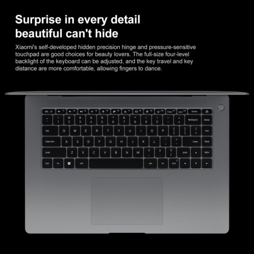 Ordinateur portable Xiaomi Book Pro 16 2022, 16 Go + 512 Go, écran tactile 16 pouces Windows 11 Home Version chinoise, Intel 12e génération Core i5-1240P Integrated Graphics (Gris) SX701A1966-019