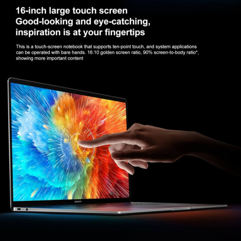 Ordinateur portable Xiaomi Book Pro 16 2022, 16 Go + 512 Go, écran tactile 16 pouces Windows 11 Home Version chinoise, Intel 12e génération Core i7-1260P RTX2050 Discrete Graphics (Gris) SX801A297-019