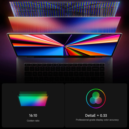 Ordinateur portable Xiaomi Book Pro 16 2022, 16 Go + 512 Go, écran tactile 16 pouces Windows 11 Home Version chinoise, Intel 12e génération Core i7-1260P RTX2050 Discrete Graphics (Gris) SX801A297-019