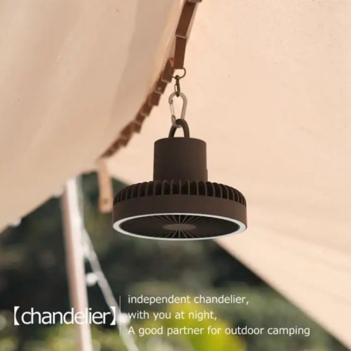 DQ212 10000mAh Outdoor Portable Camping Fan Tent Hanging Vertical Light (Noir Gris) SH601B1900-06