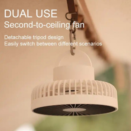 DQ213 4000mAh Outdoor Portable Camping Fan Tent Hanging Vertical Light (Noir Gris) SH701B131-08
