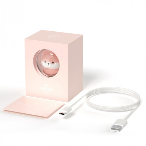 M18 USB Chargeant Silencieux Portable Suspendu Cou Space Capsule Ventilateur Électrique (Rose) SH601B1313-07