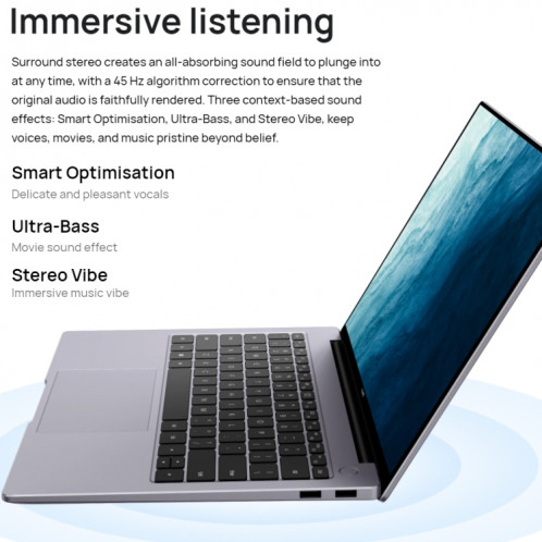 Ordinateur portable HUAWEI MateBook 14, 16 Go + 512 Go, écran tactile 14 pouces Windows 11 Home Version chinoise, Intel 12e génération Core i5-1240P Carte graphique intégrée (Gris) SH201A1013-019