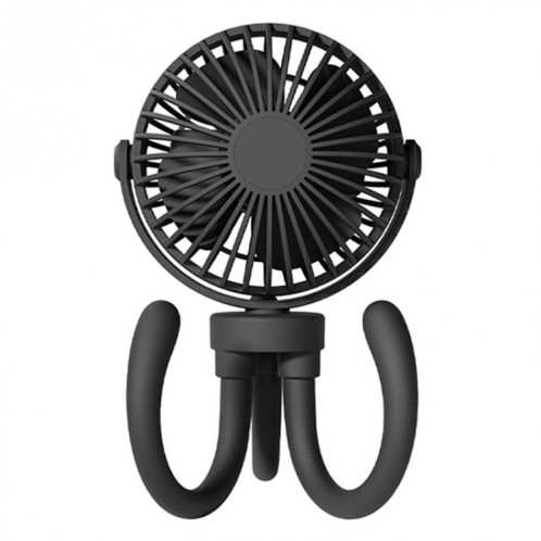 T8 2000mAh Flexible Octopus Trépied Ventilateur Portable Rotatif (Noir) SH501A1003-07