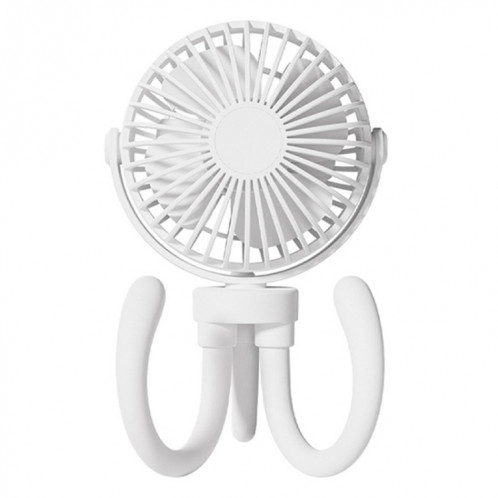 T8 2000mAh Flexible Octopus Trépied Ventilateur Portable Rotatif (Blanc) SH501C1731-07